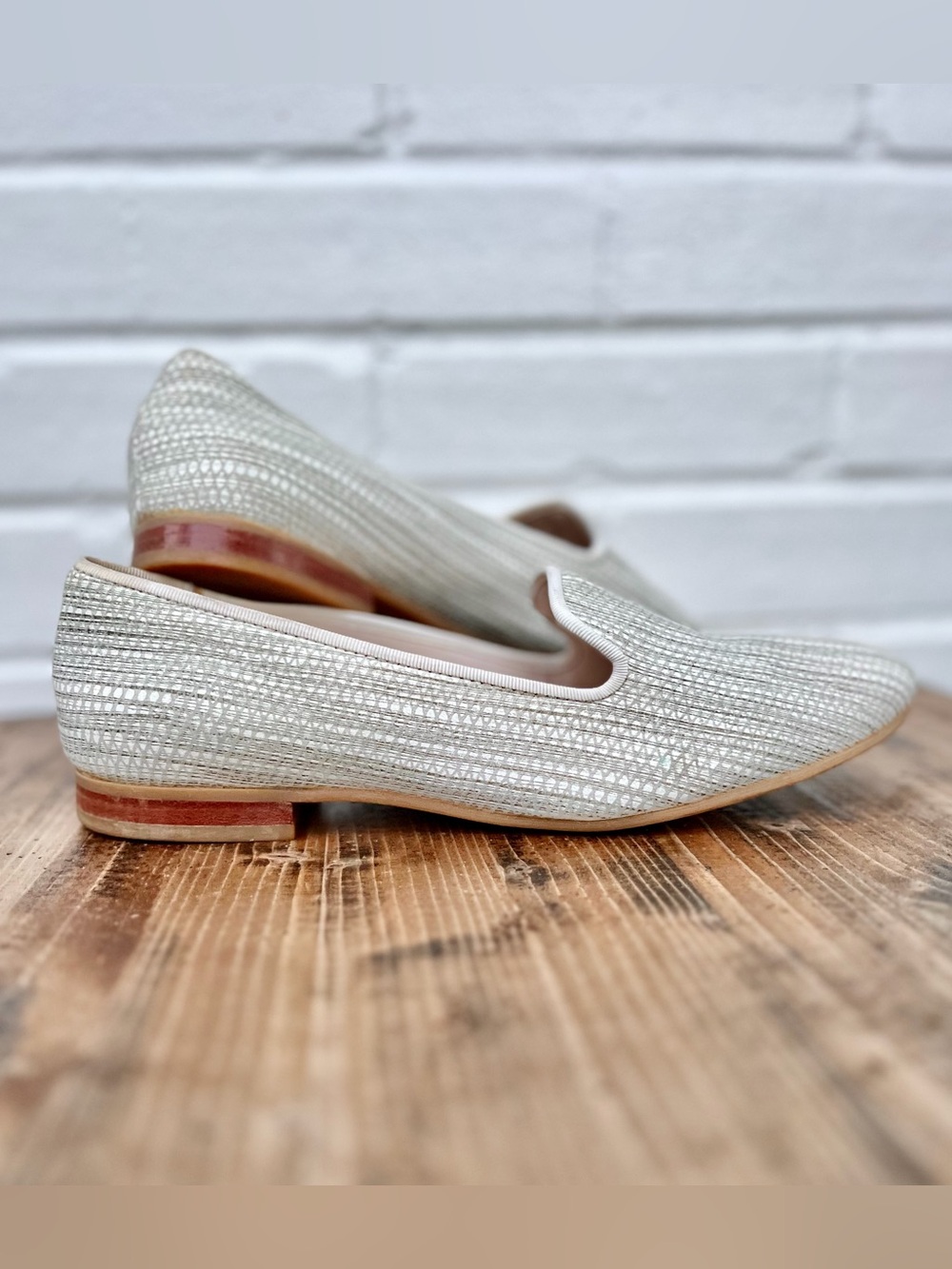 Cole Haan Women's Sabrina II Slip-On Loafers in Ivory Gold, SZ 8B